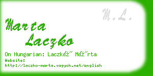 marta laczko business card